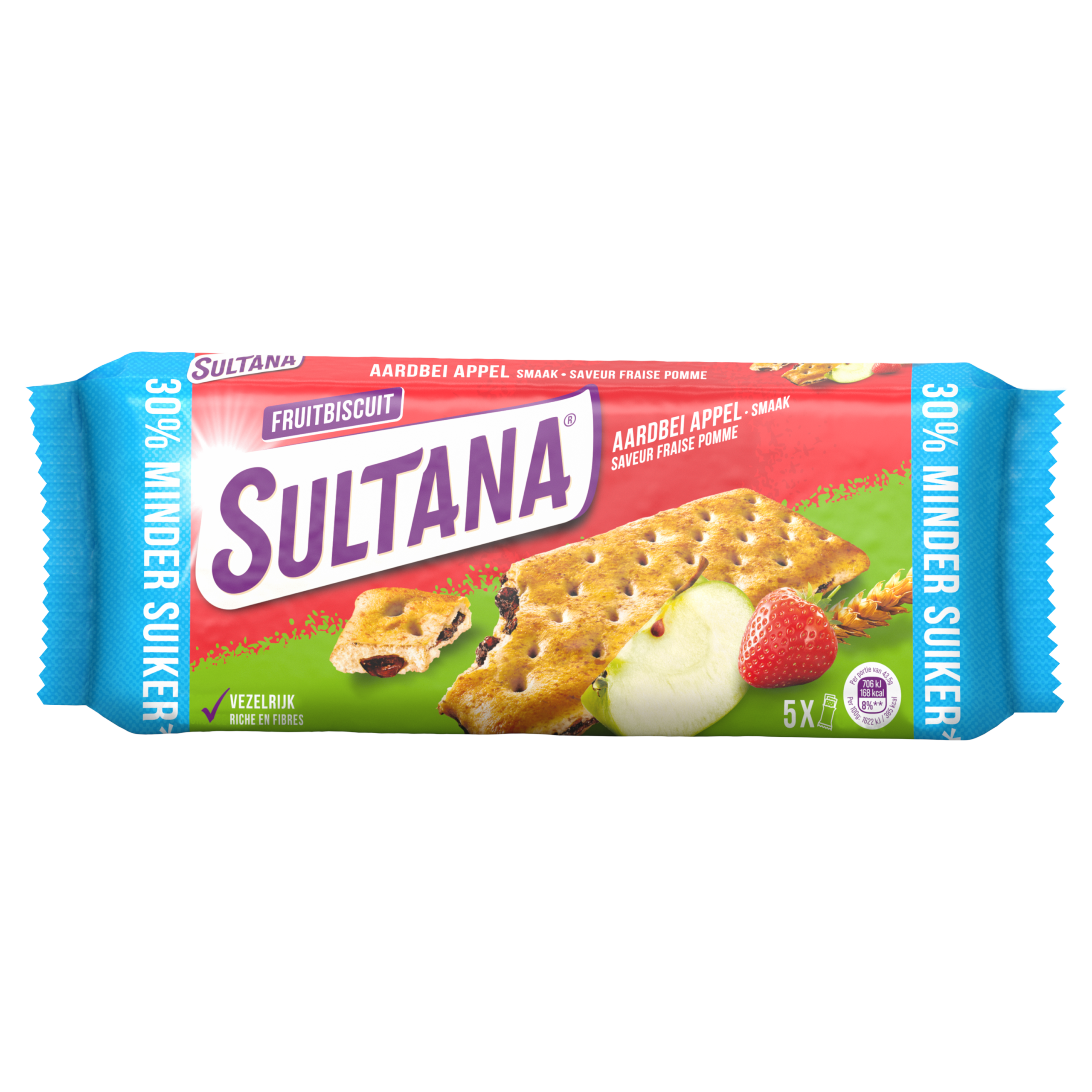 Sultana Aardbei-Appel 30% Minder Suiker